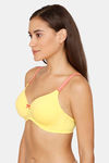 Rosaline Fashion Padded Non Wired 3/4th Coverage T-Shirt Bra - Aspen Gold — thumbnail 2